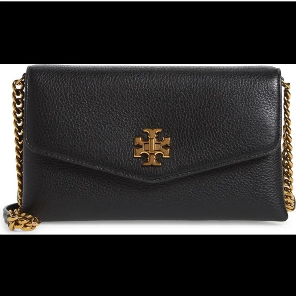 Tory Burch Kira Pebbled Chain Wallet